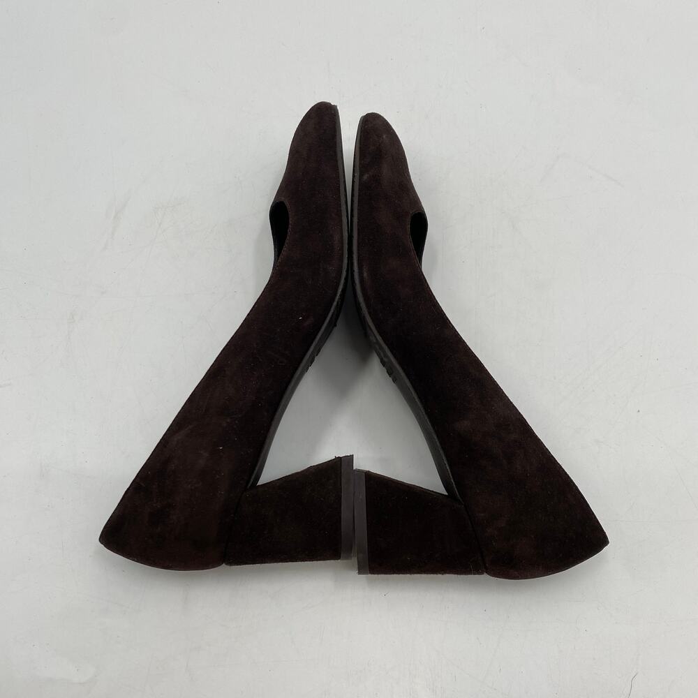 Stuart Weitzman 7 Brown Square Toe Block Heels - image 5